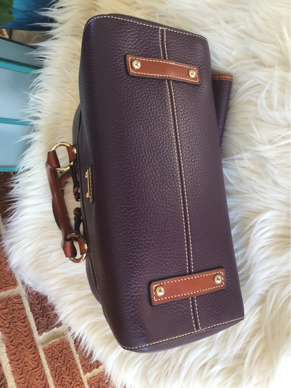 Dooney SET Cameron Satchel & Wallet Plum Wine - Picture 8 of 16